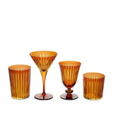 Prism Amber Wine Glasses Set 4