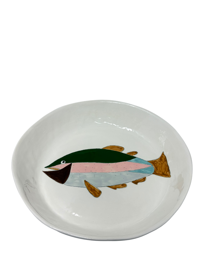 Large Round Platter Fish 1