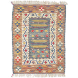 Wild Wheat Indigo Kilim Rug