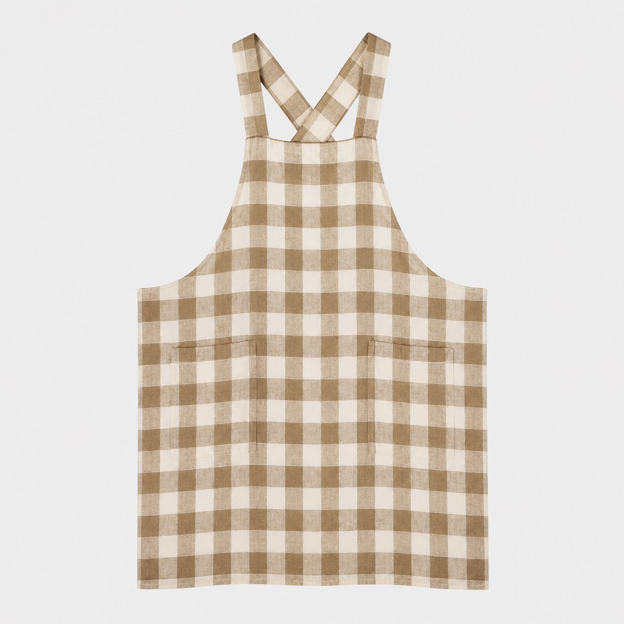 Apron Gingham Noisette