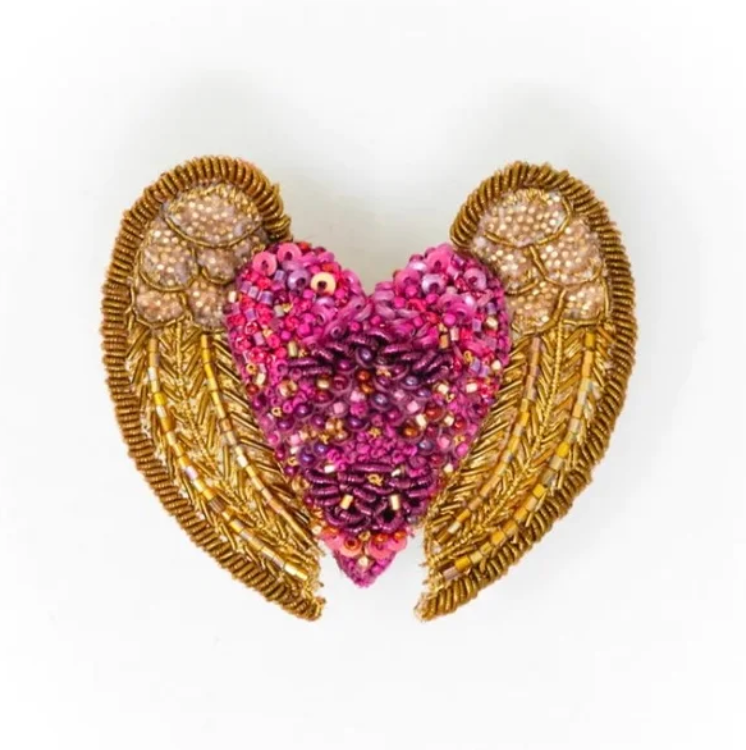 Brooch Heart Wings