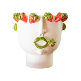 Face Vase Medium Strawberries