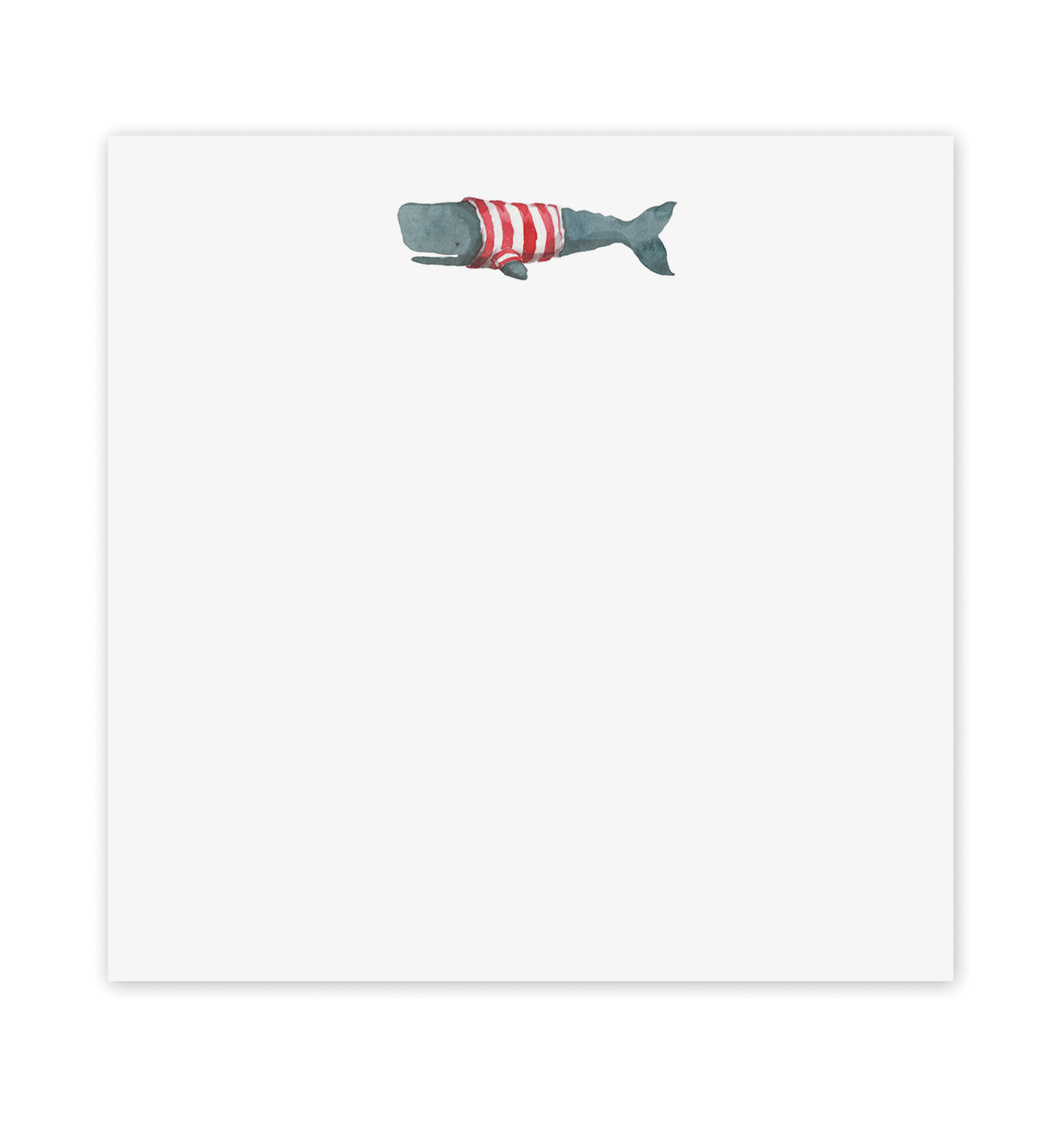 Stripey Frankie the Whale Chunky Notepad: 6x6