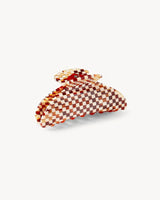 Midi Hair Clip Tortoise Checker
