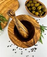 Natural Olive Mortar & Pestle: 5.5"