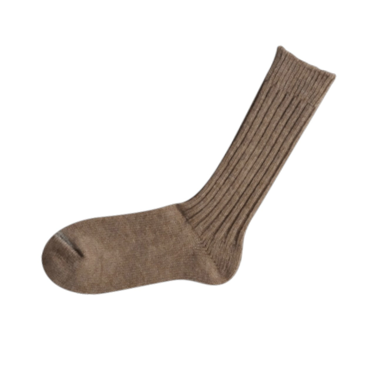 Wool Ribbed Socks Beige