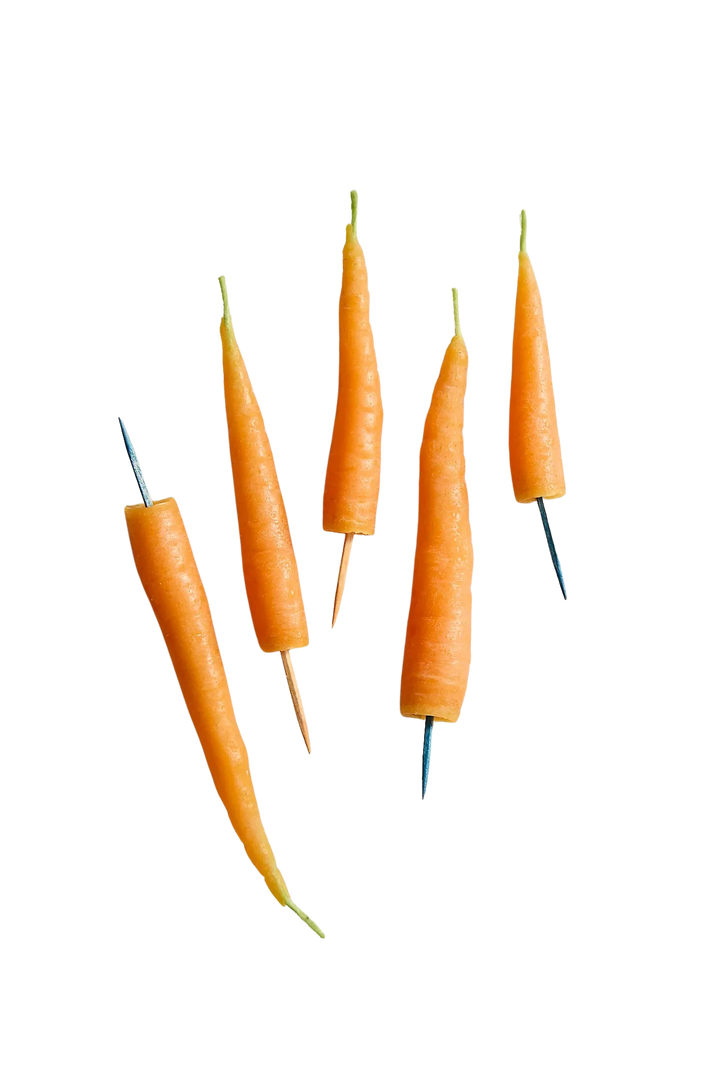 Carrot Birthday Beeswax Candles