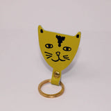 Cat Head Key Fob: Acid Green