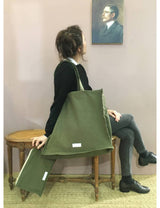 Canvas Tote in Capre Green