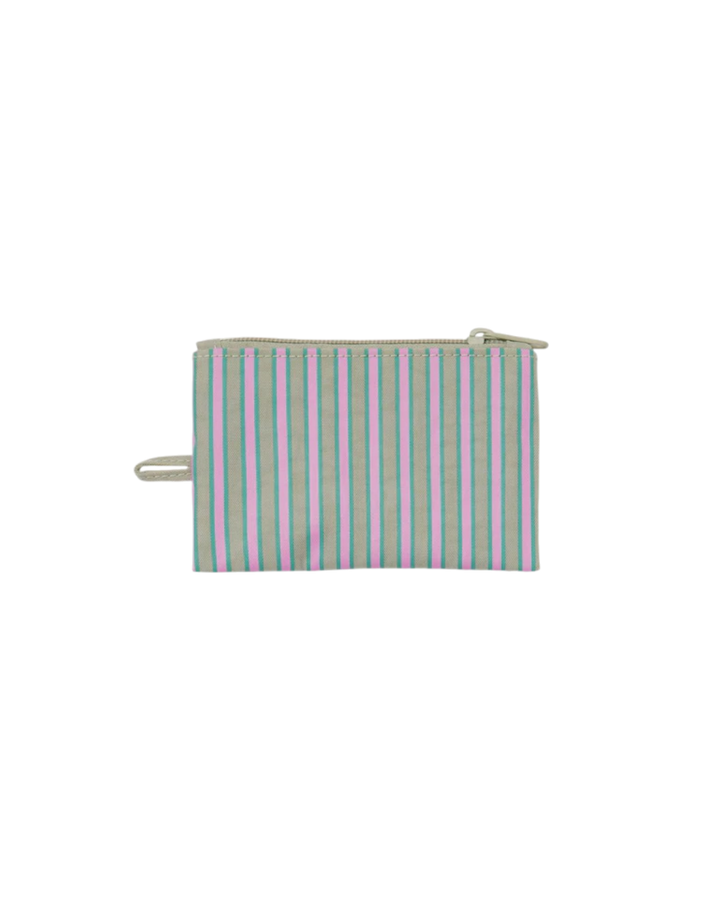 Flat Pouch Stripes in Pink Stripe