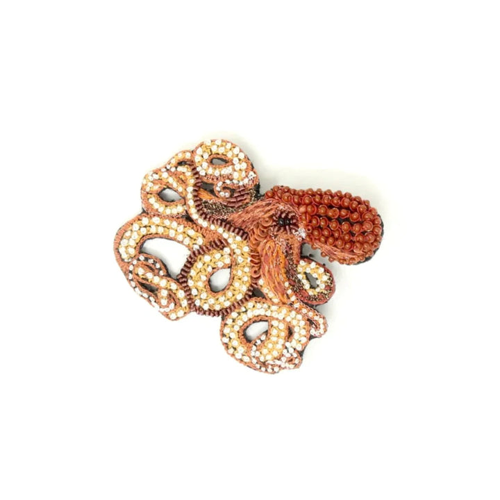Brooch Ruby Octopus