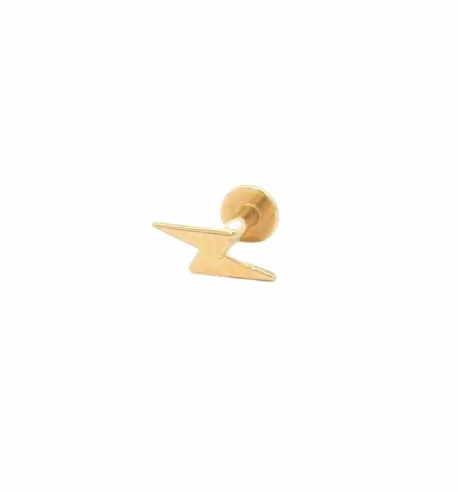 Flat Back Stud Lightning Bolt