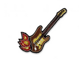 Burning Guitar Brooch