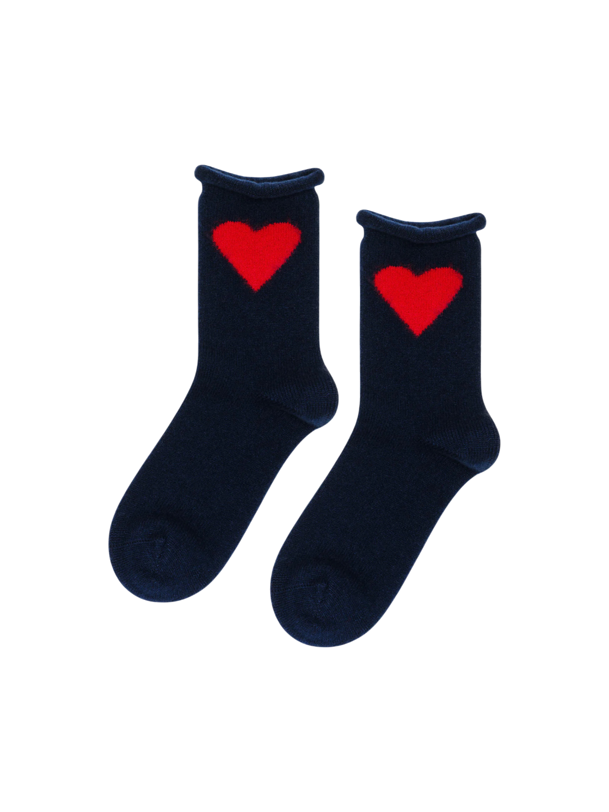 Socks Cashmere Heart Navy
