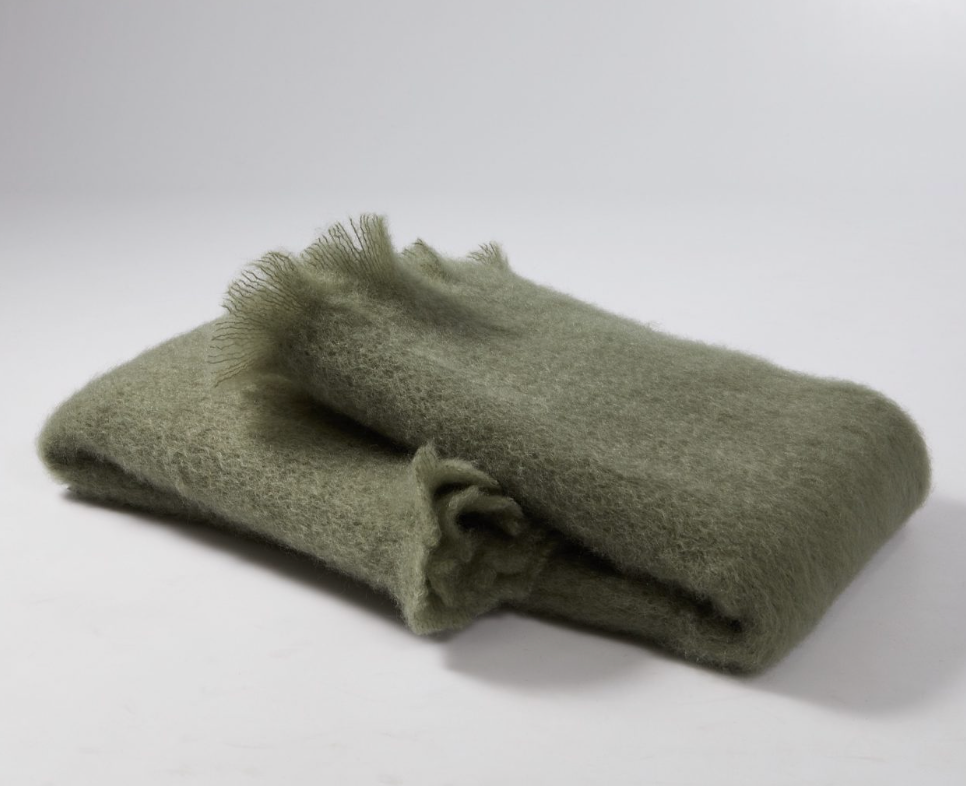 Mohair Throw Olive