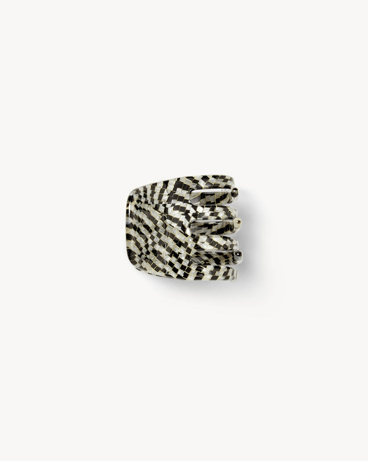 Mini Hair Clip Perle Noir
