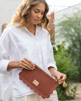 Wool Terracotta Clutch