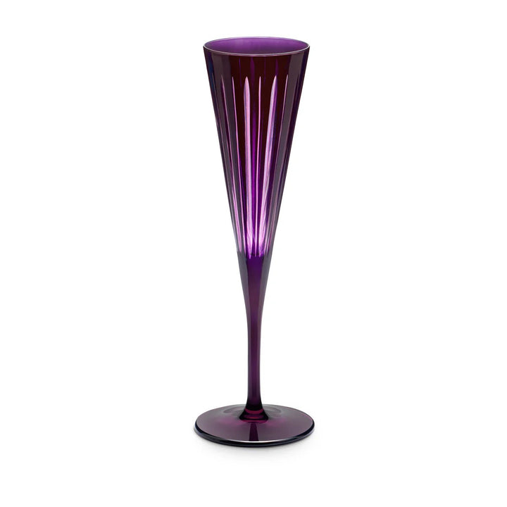 Prism Purple Champagne Flute Set 4