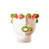 Face Vase Medium Strawberries