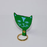 Cat Head Key Fob: Pale Pink