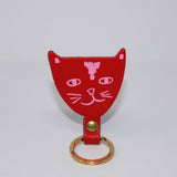 Cat Head Key Fob: Acid Green