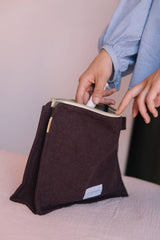 Toiletry Bag in Eggplant Purple