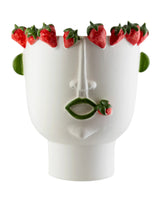 Face Vase Medium Strawberries