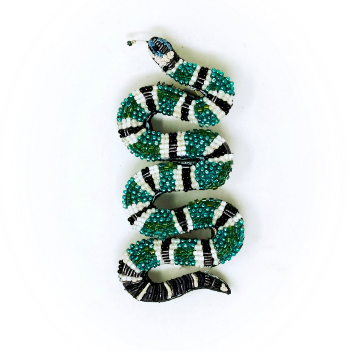 Brooch Green Snake