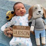 Knitted Pretzel Rattle Toy