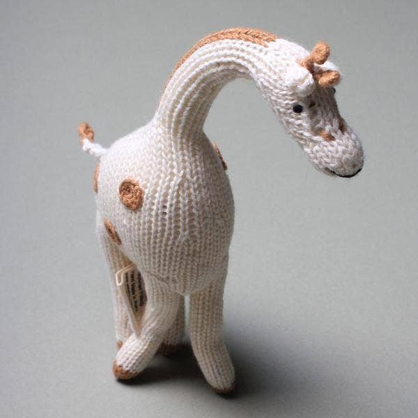 Knitted Giraffe Rattle Toy