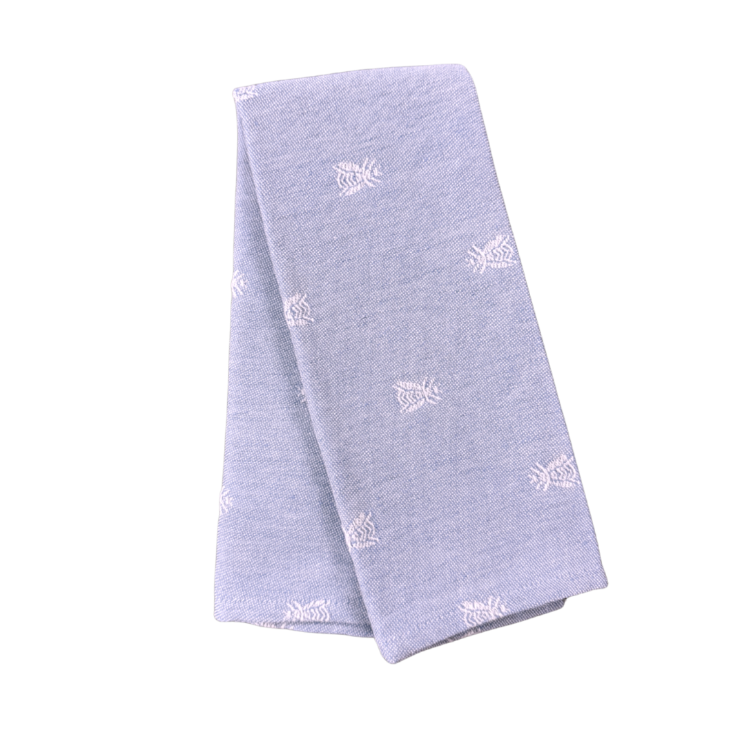 Embroidered Kitchen Towel Bee Lavender