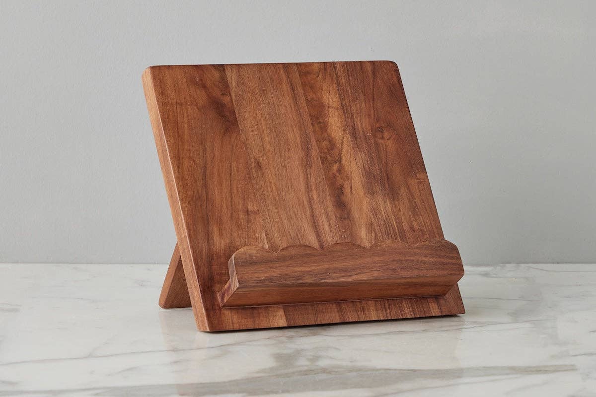 Scalloped Wood Book Stand
