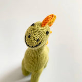 Knitted Brachiosaurus Dinosaur Rattle Toy