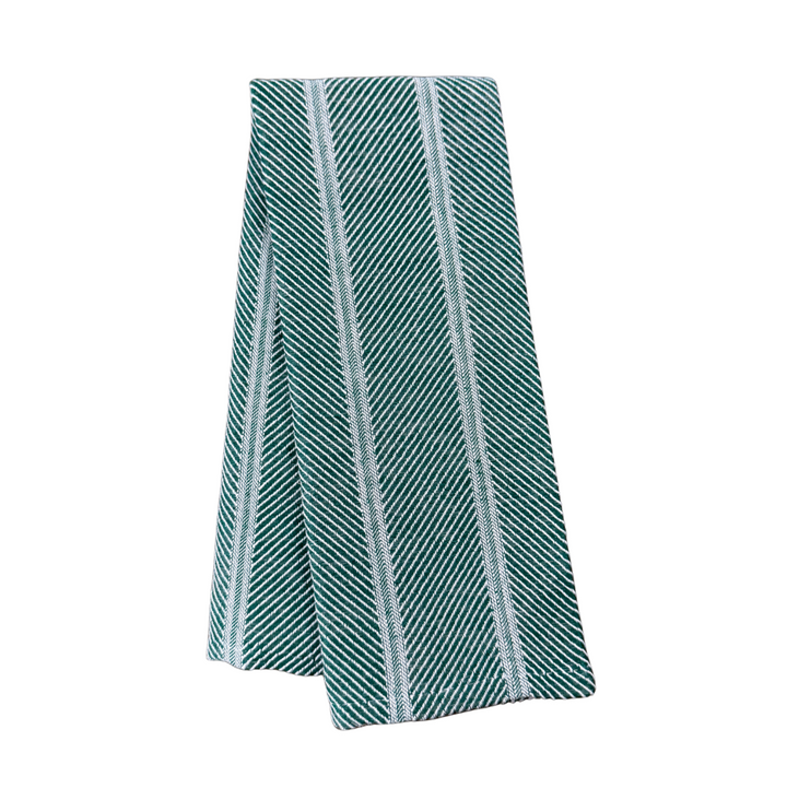 Embroidered Kitchen Towel Twill Forest Green