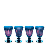Prism Blue Wine Glasses Set 4
