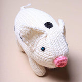 Knitted Spring Baby Pig Rattle Toy
