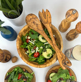 Natural Olive Family Salad Bowl 11"
