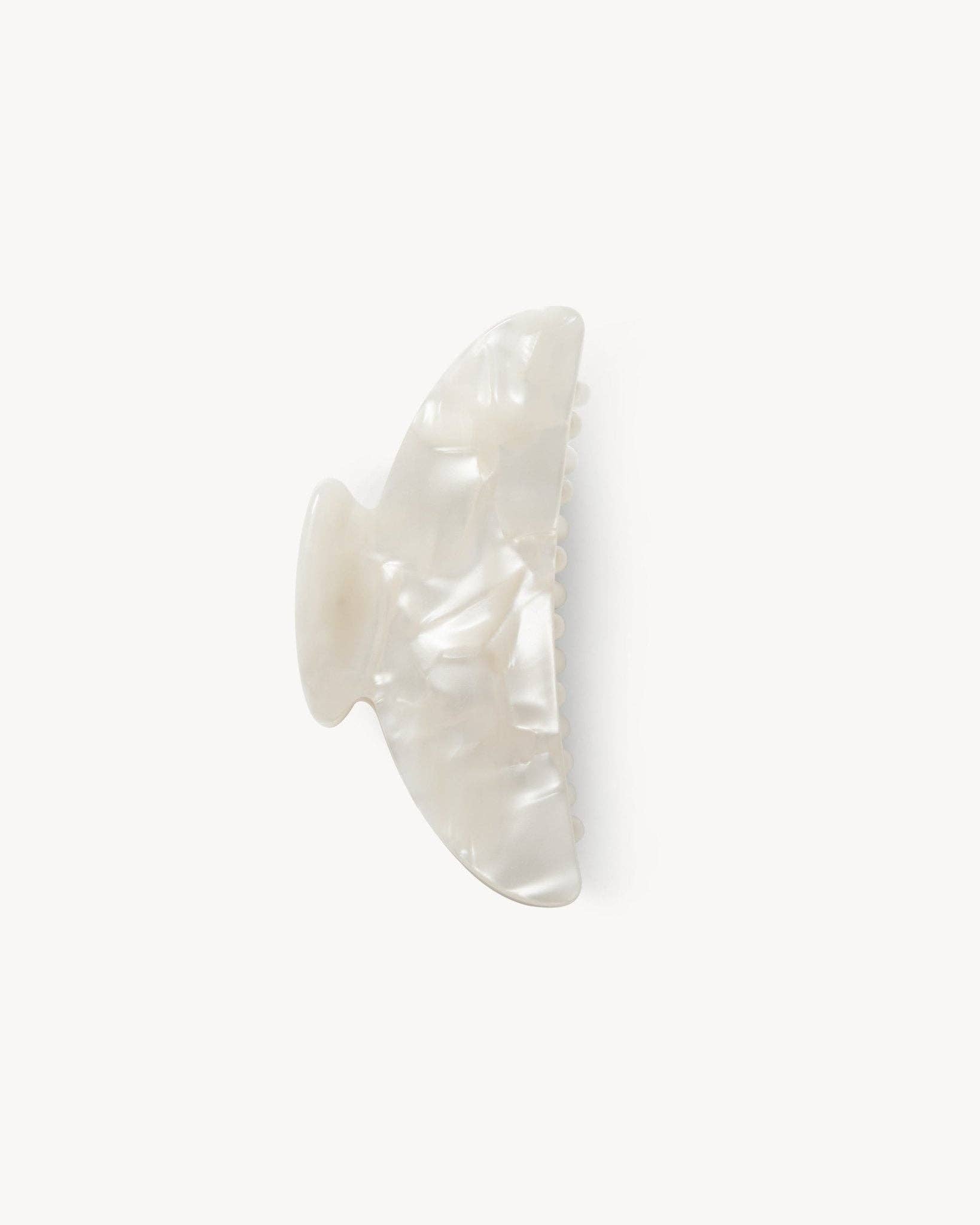 Midi Hair Clip White Shell