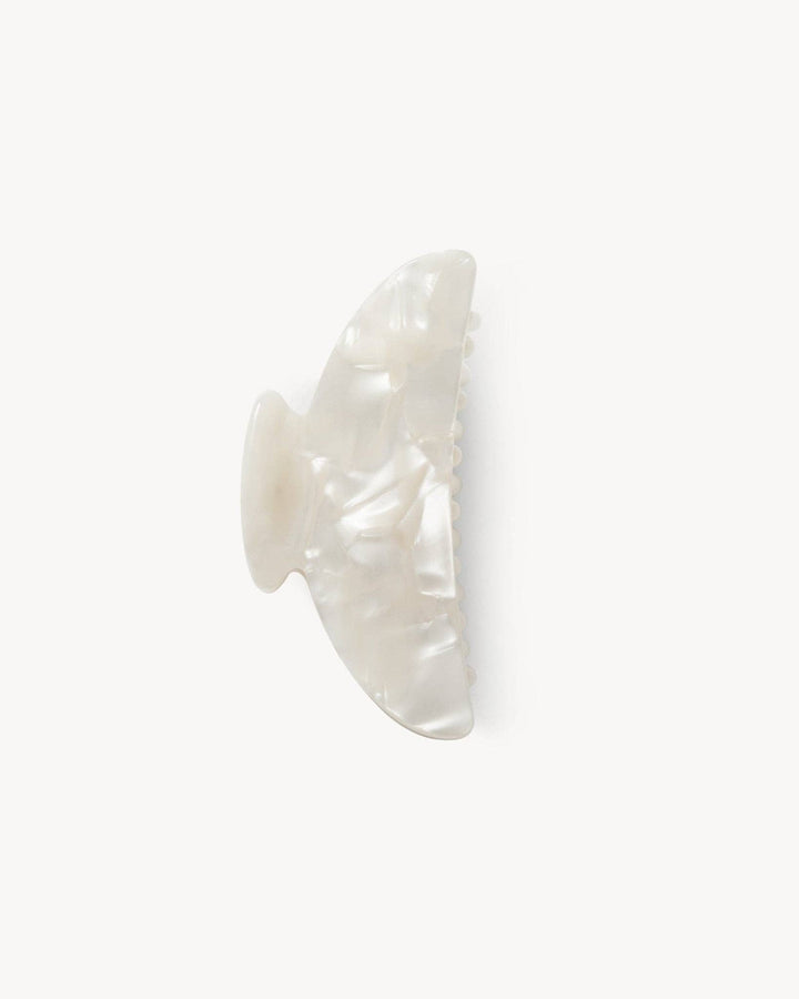 Midi Hair Clip White Shell