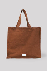 Canvas Tote in Caramel Brown