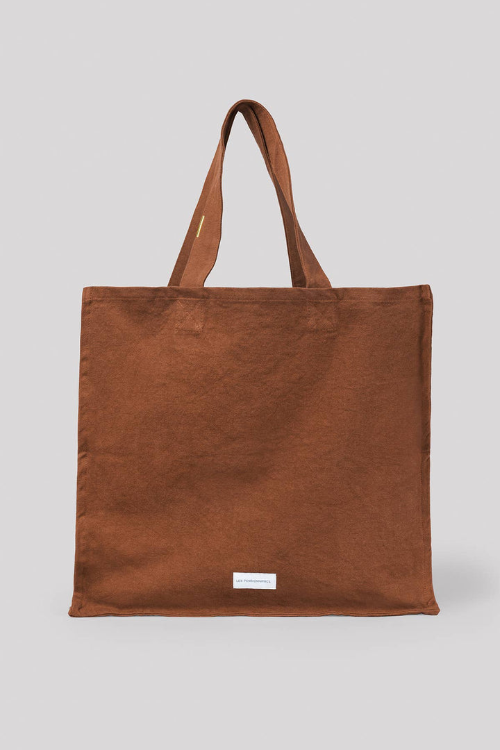 Canvas Tote in Caramel Brown