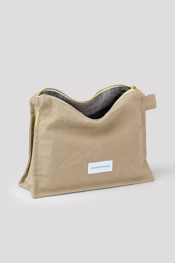 Toiletry Bag in Sand Beige