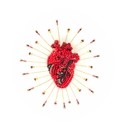 Brooch Sacred Beating Heart