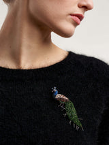 Brooch Indian Peacock