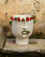 Face Vase Medium Strawberries