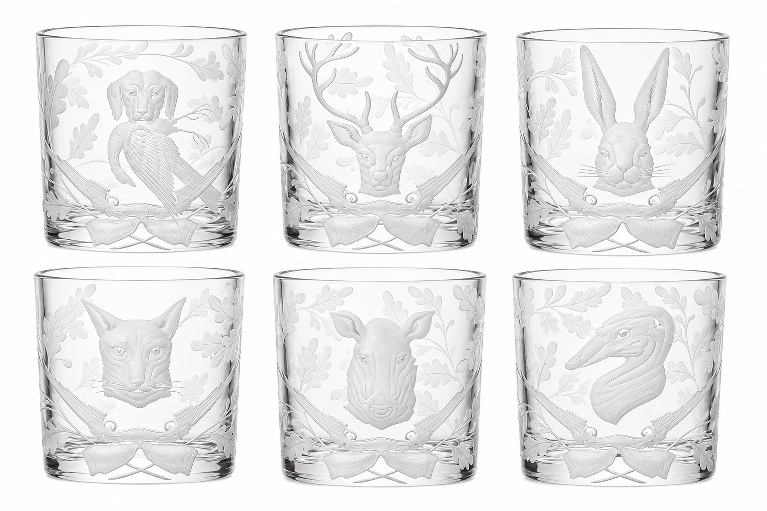 Double Old Fashioned Forest Folly Clear Set 6