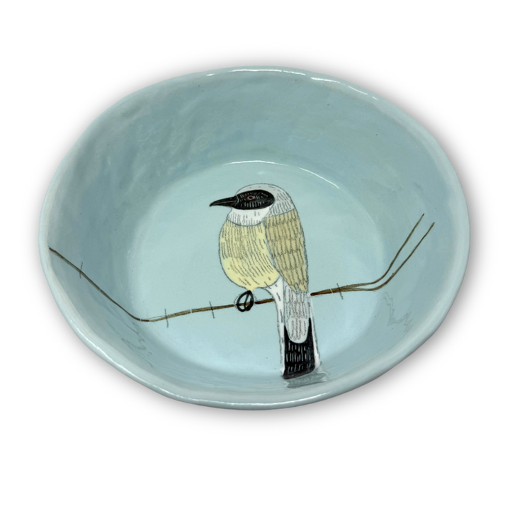 Snack Bowl Large Bird Blue