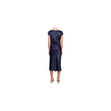 Navy Satin Dress