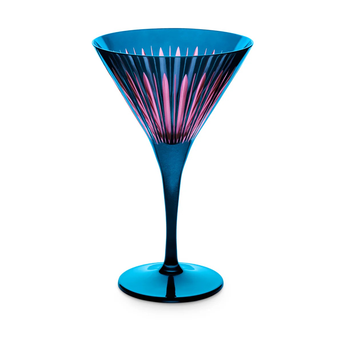 Prism Blue Martini Glasses Set 4