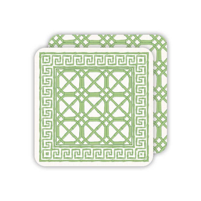 Sue Sartor Green Caning Coasters